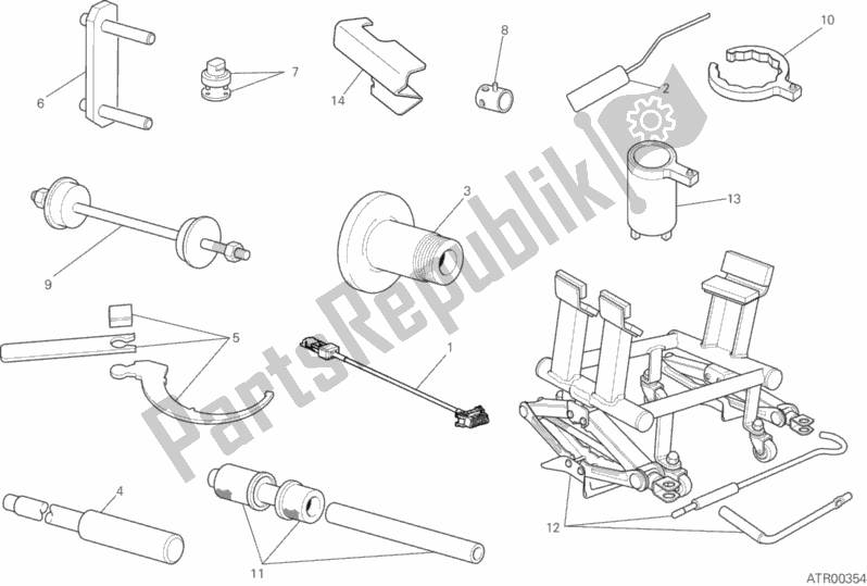All parts for the 01b - Workshop Service Tools of the Ducati Multistrada 1260 S Pikes Peak 2018